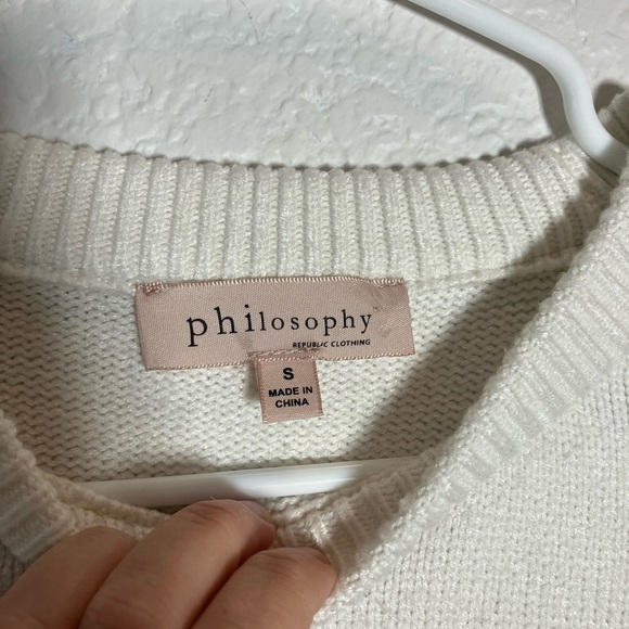 Philosophy🔥SALE🔥 Philosophy black and ivory stripe sweater Small - Picture 5 of 10